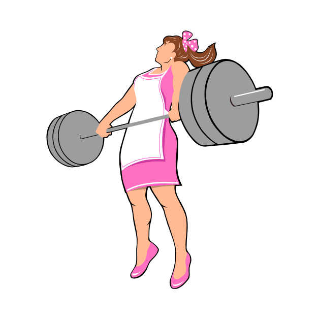 fitness girl, gym girl, weightlifting women by TimAddisonArt