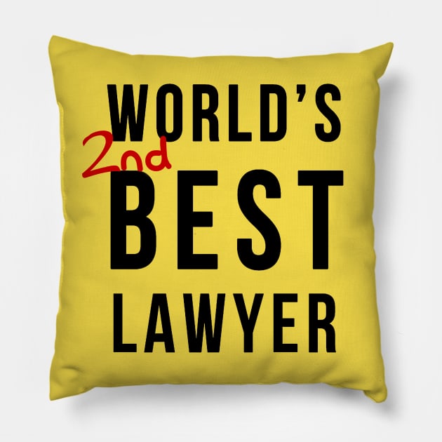 World's 2nd Best Lawyer Pillow by FoxBox