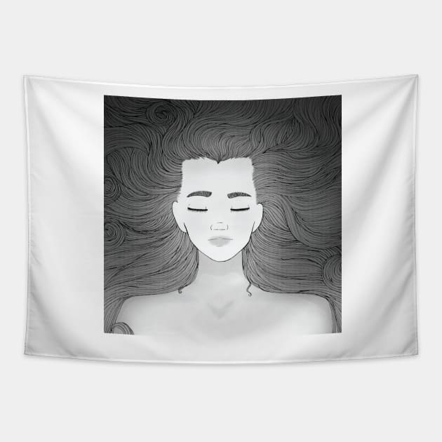 Let Your Hair Down Tapestry by LaurenPatrick