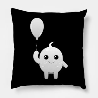 Holding a balloon, Burntboo Pillow