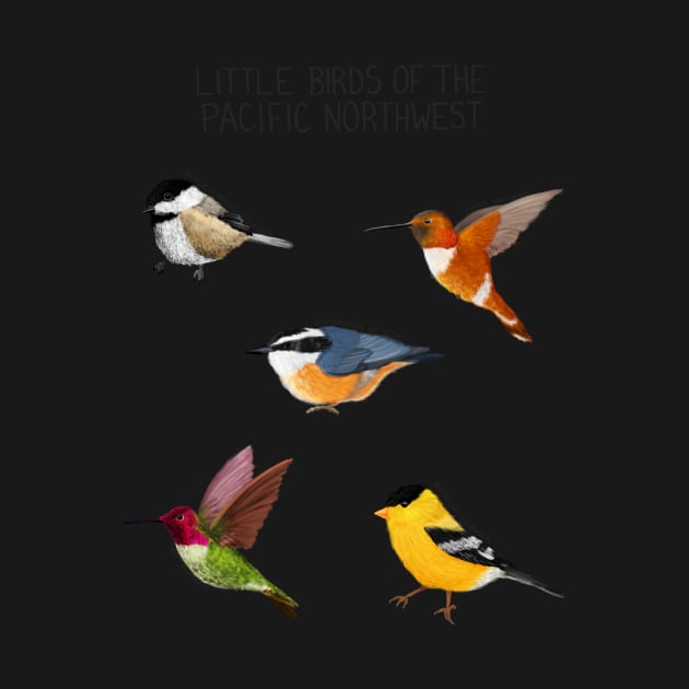 Little Birds of the Pacific Northwest by FernheartDesign