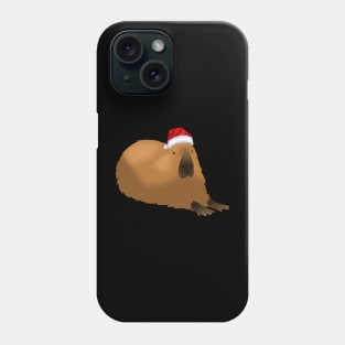 Capybara In A Santa Hat Phone Case