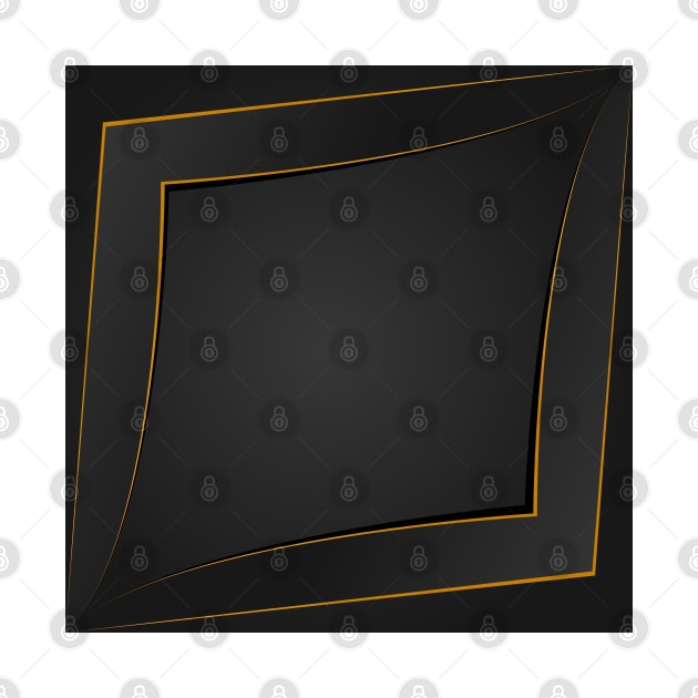 Golden polygonal abstract pattern on grey black background filling the frame. by ikshvaku