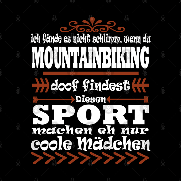 Mountainbiken Downhill Sport Mädchen Berge by FindYourFavouriteDesign