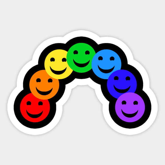 Smiley Faces, Multicolor Shape Stickers