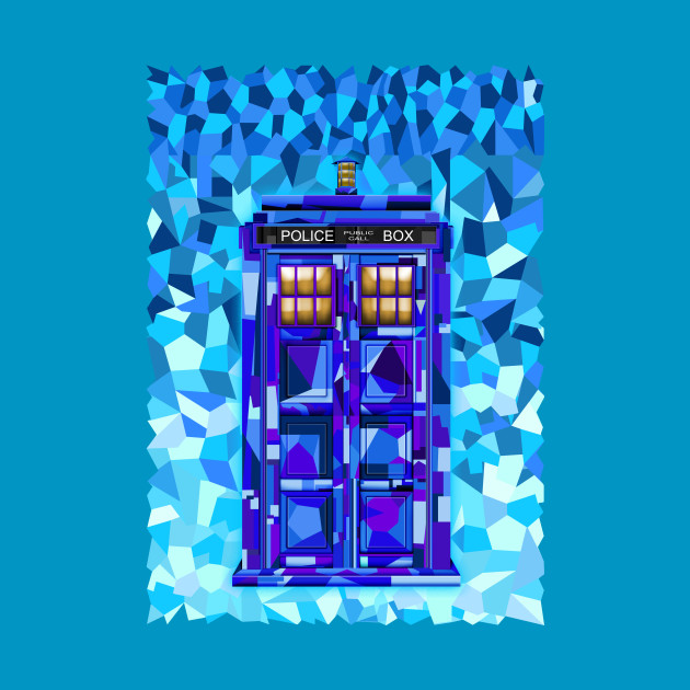 British Blue phone box cubic art - Tardis - Phone Case