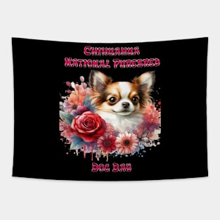 Floral Chihuahua A Petite Canine Blooms Tapestry