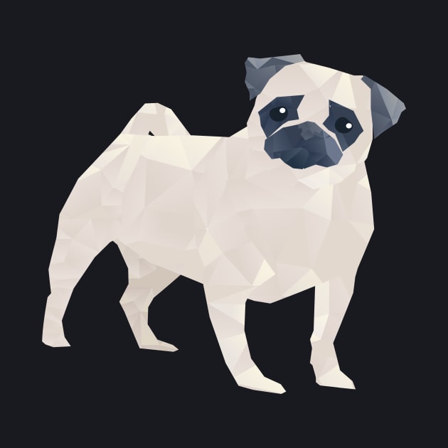 Polygon Pug Dogs by Foxxy Merch