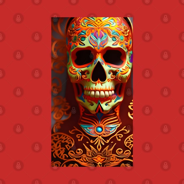 Orange Sugar Skull by timtopping