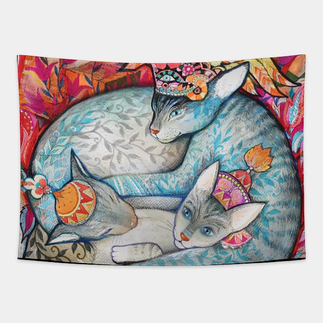 oriental beauties Tapestry by CATS ART