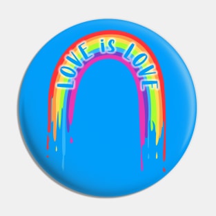 Love Is Love Rainbow Glow Pin