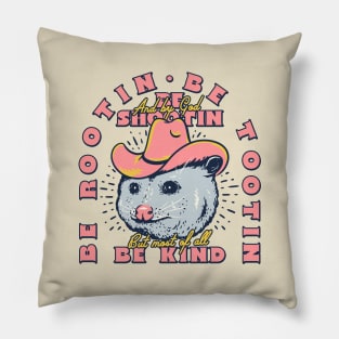 Rootin Tootin - Cowboy Advice | Poss Possum Opossum | Funny MEME Pillow