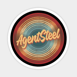 Agent Steel Vintage Circle Magnet
