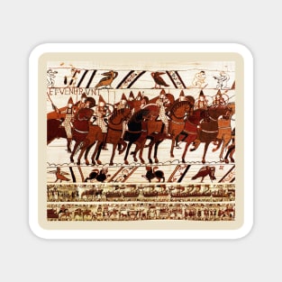 THE BAYEUX TAPESTRY ,NORMAN ARMY IN BATTLE OF HASTINGS ,KNIGHTS HORSEBACK Magnet