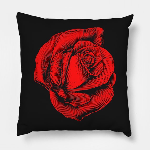 Rose Blossom Vintage Pillow by Shadowbyte91