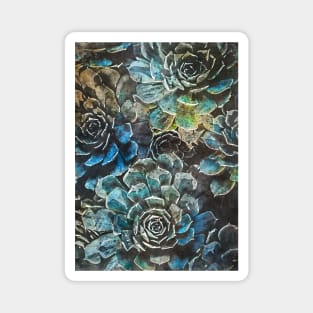 succulents flora art #succulents #flora Magnet