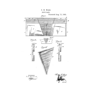 Stove Back Vintage Retro Patent Hand Drawing Funny Novelty Gift T-Shirt