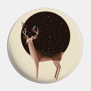 Moon deer Pin