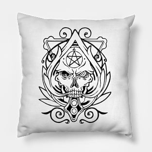 Dark Devil Skull Pillow