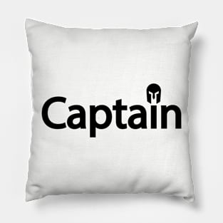 Captain being a captain typographic logo Pillow