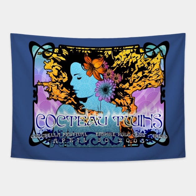 Cocteau Twins Reunion Concert Shirt Tapestry by kruk