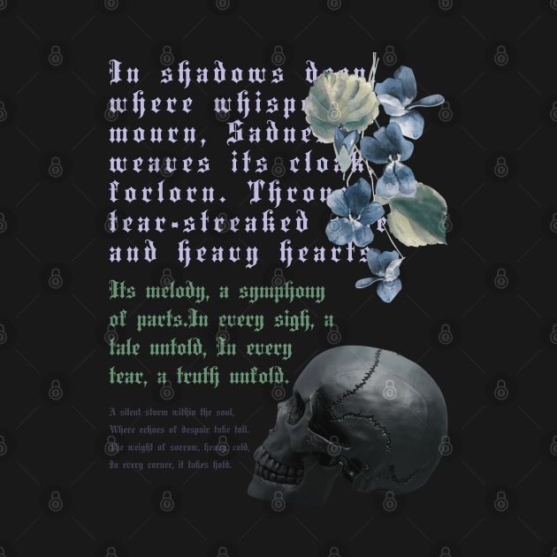 Skull floral gothic lyrics romantic by Heeax