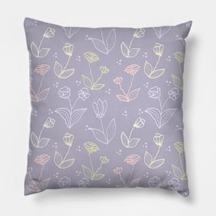 Colorful Floral Pattern #3 Pillow