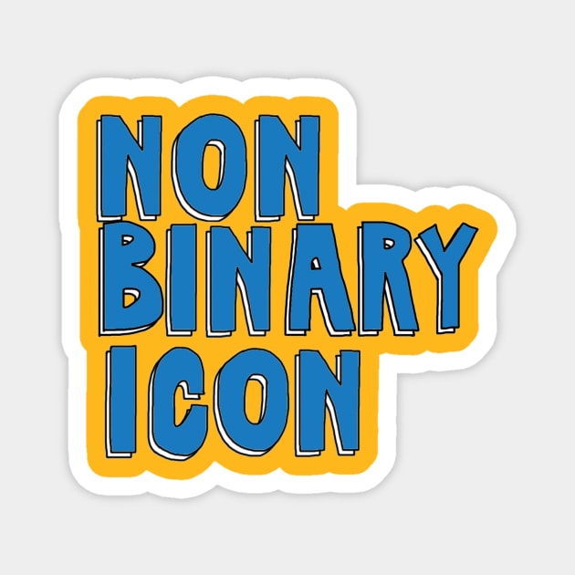 Nonbinary Icon (Blue) Magnet by The Bechdel Cast
