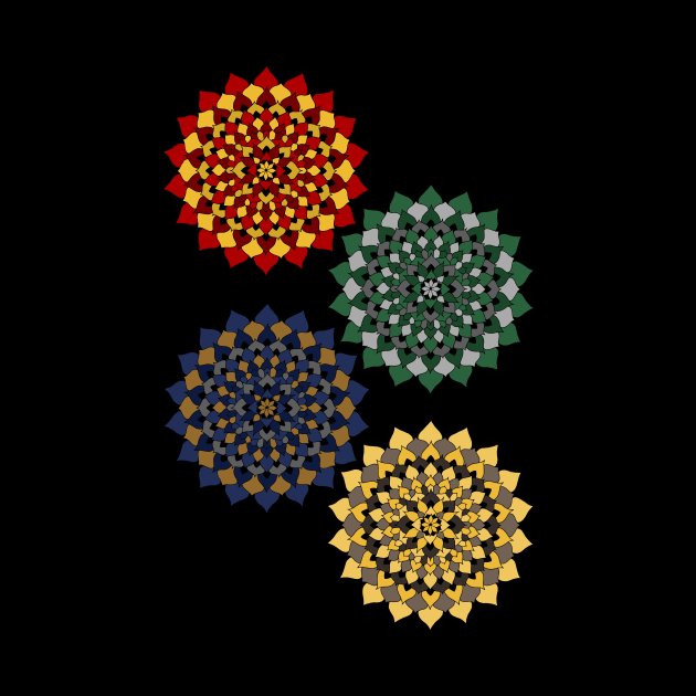 House Pride Floral Mandalas by ElviraDraat