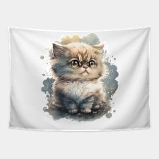 Fluffy Cat Artwork Tapestry