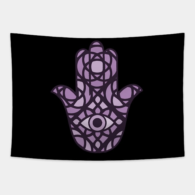 Hamsa Hand Evil Eye Tapestry by livania