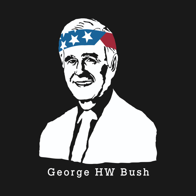 President George HW Bush American Patriot Vintage by wiqmerch