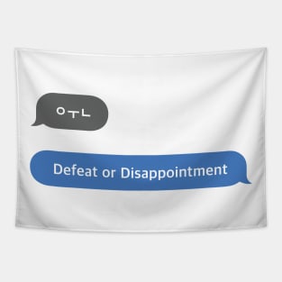 Korean Slang Chat Word ㅇㅜㄴ Meanings - Defeat or Disappointment Tapestry