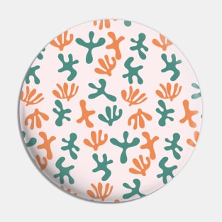 Abstract Retro Botanical Pattern Pin