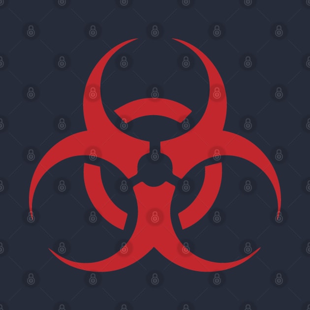 Red biohazard symbol by EvgeniiV