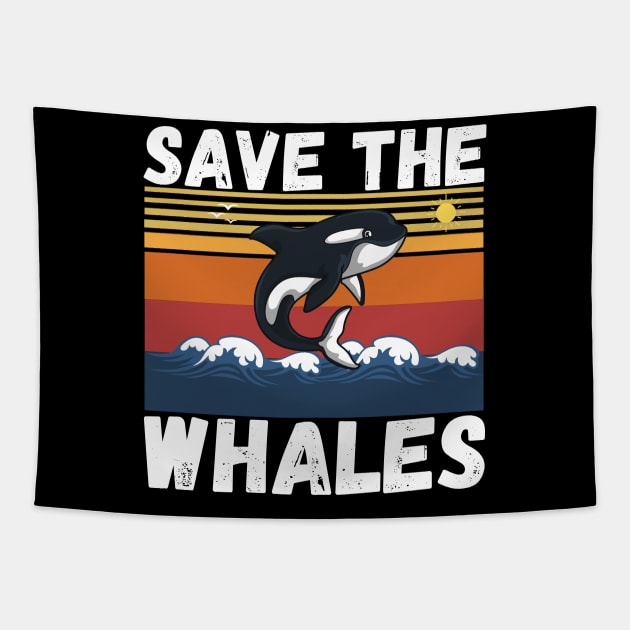 Save The Whales Tapestry by JustBeSatisfied