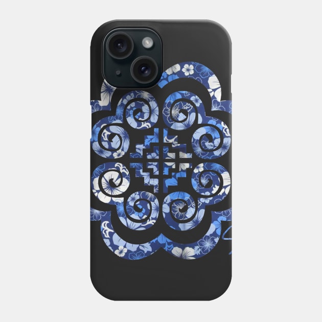 Hmoob Blue Floral Phone Case by VANH