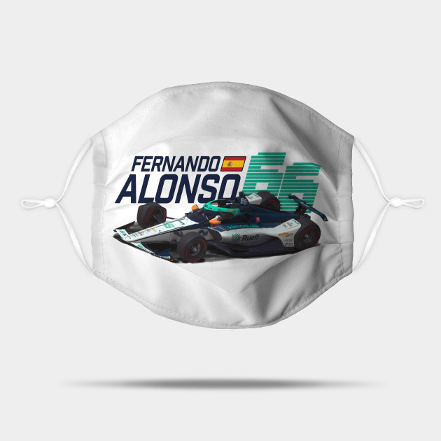 Fernando Alonso Indy 2020 Color Text Indycar Mask Teepublic
