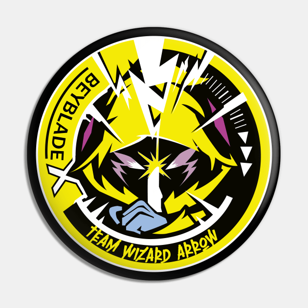 Beyblade X Team Wizard Arrow Pin by kaizokuGhost