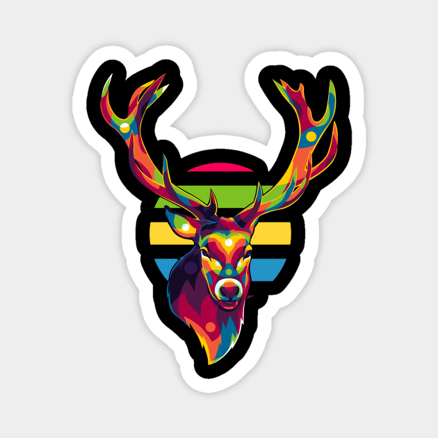 Great Deer Portrait Magnet by wpaprint