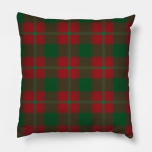 Christmas green plaid pattern Pillow