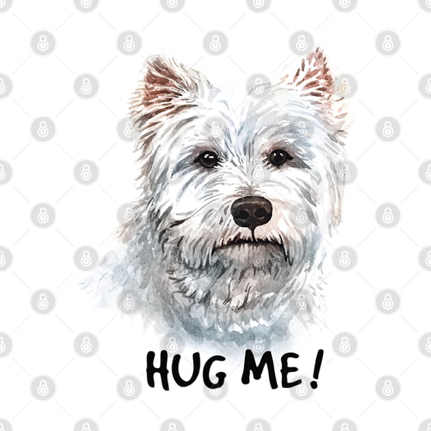 Funny dog Hug me by white.ink