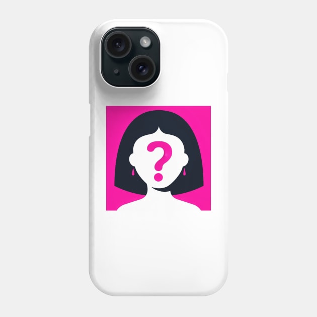 Girl with a question mark on her face Phone Case by TheSkullArmy