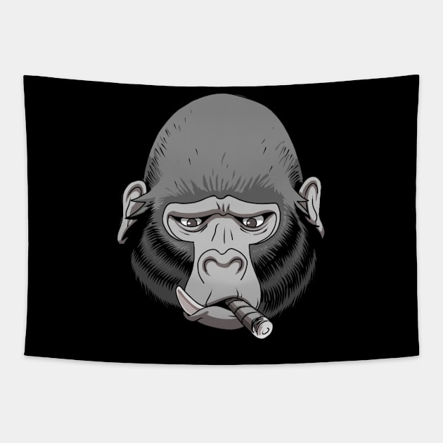 DEPRESSED GORILLA Tapestry by pnoid