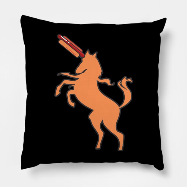 Hot Dog Unicorn Pillow by thefriendlyone