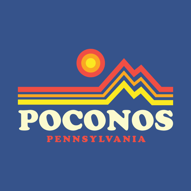 Pocono Mountains Retro Pennsylvania by PodDesignShop