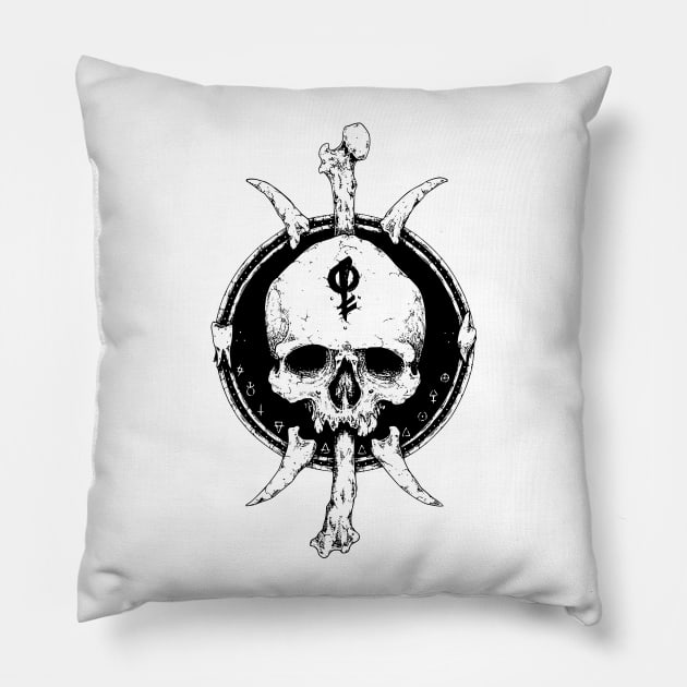 Runes & bones. Pillow by LeonLedesma