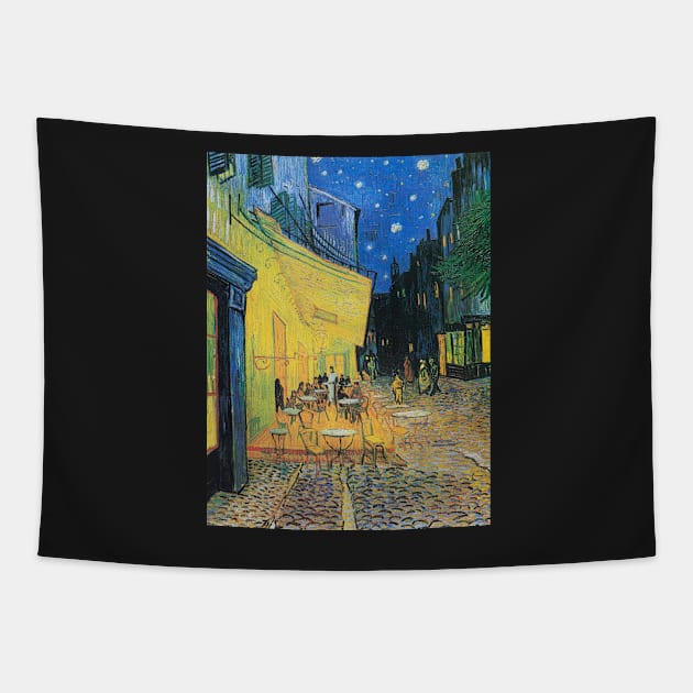 Café Terrace at Night (1888) Tapestry by RosMir