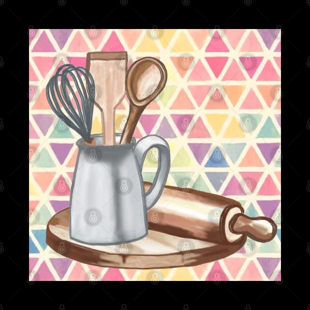 Home Cooking Utensils by Art by Ergate