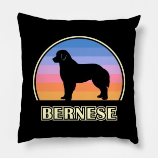 Bernese Mountain Dog Vintage Sunset Dog Pillow